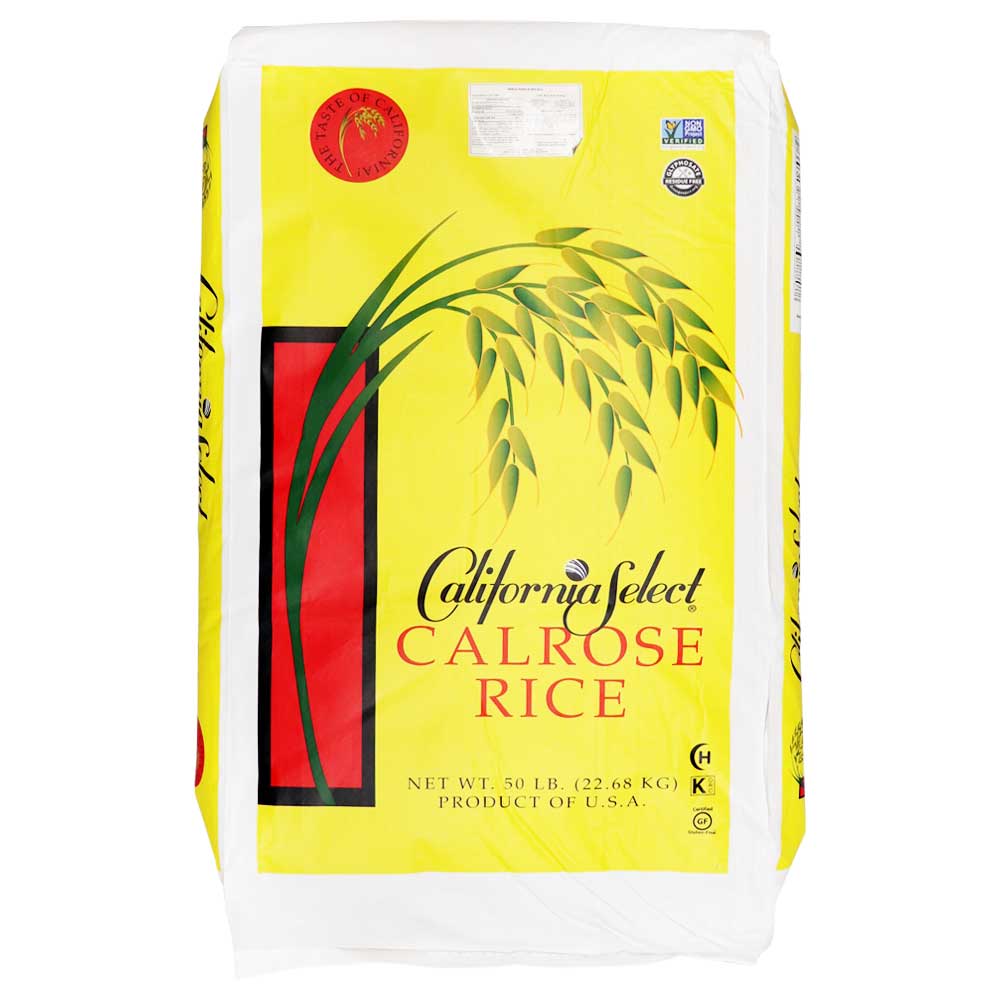 Arroz para suhi marca California Select de 50 libras